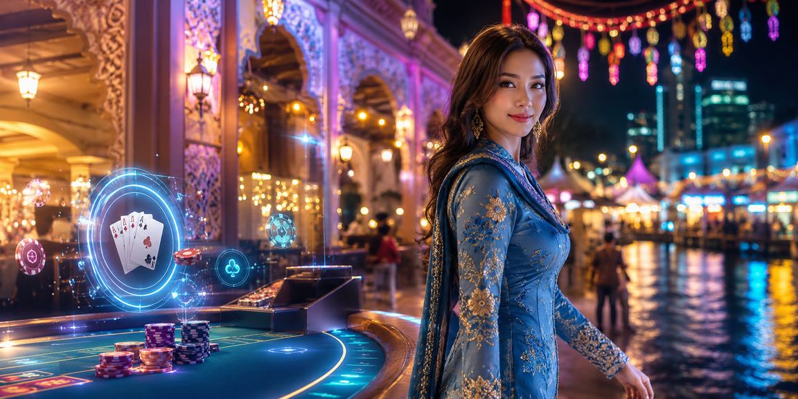 Permainan baccarat kasino Malaysia dengan suasana tradisional dan meja yang lengkap